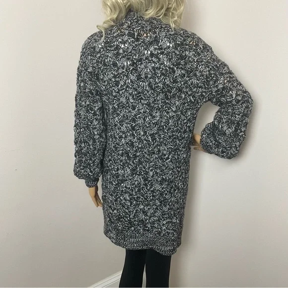 Lauren Conrad Duster Cardigan – Size Small – Black & White - Picture 4 of 10